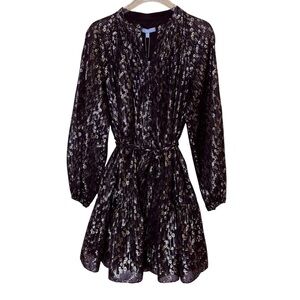 NWT Women’s ANTONIO MELANI Black/Gold Metallic Mini Dress Sz 12